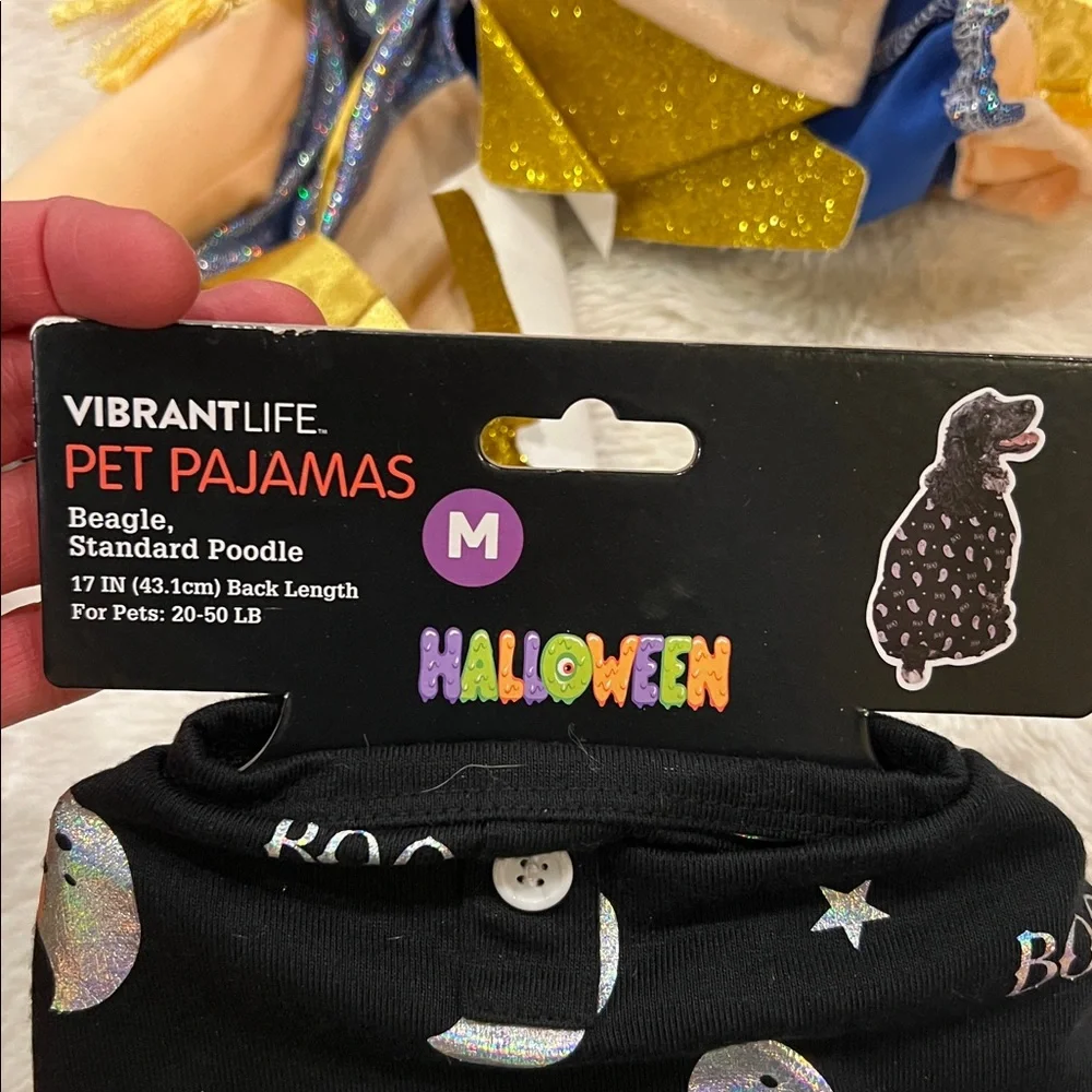 Lot 6 VibrantLife Halloween Hotdog Paw-Risian Pet Costume Medium Dog